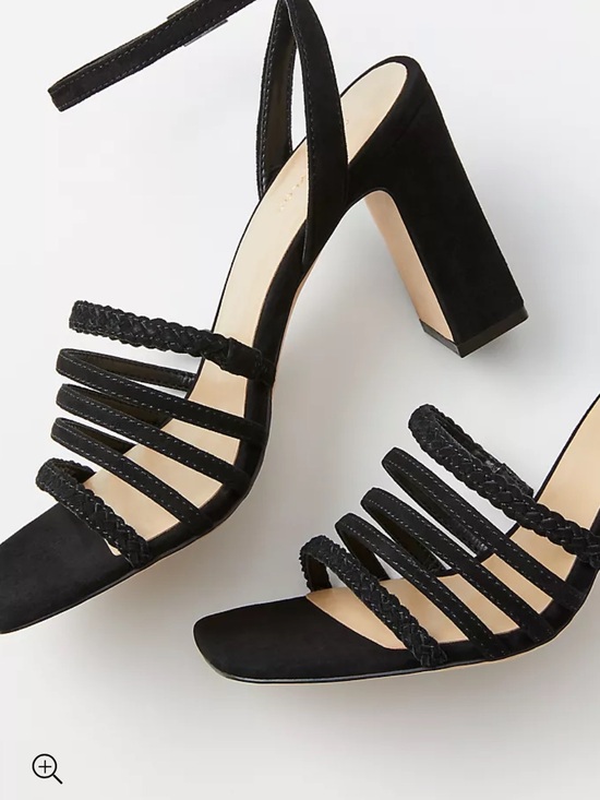 Ann Taylor Shoes - Ann Taylor Black Strappy Block Heel Sandals - Women